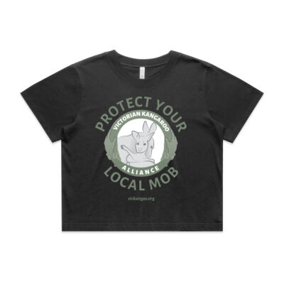 Protect your local mob crop - Wo's Heavy Faded Crop Tee 4089 Thumbnail